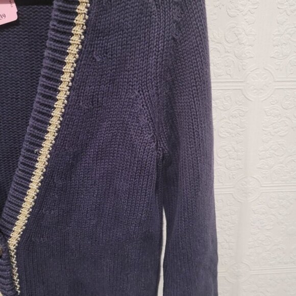 Juicy Couture y2k navy gold trim cardigan - Picture 5 of 10